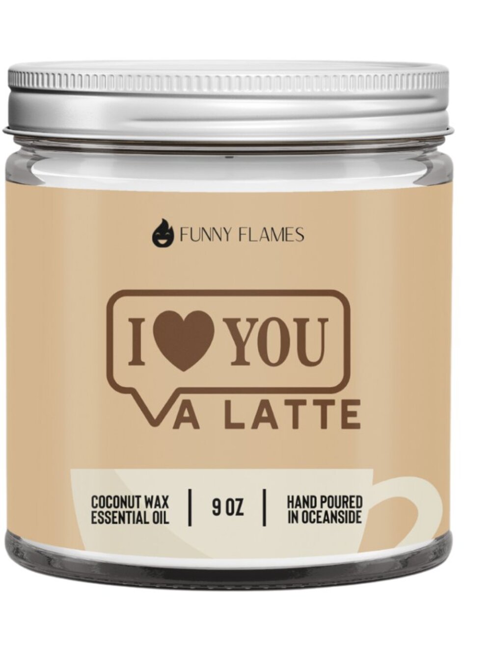 I Love You A Latte 9oz Candle Coffee Scented Gift Candle